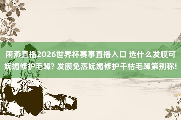 雨燕直播2026世界杯赛事直播入口 选什么发膜可妩媚修护毛躁? 发膜免蒸妩媚修护干枯毛躁第别称!