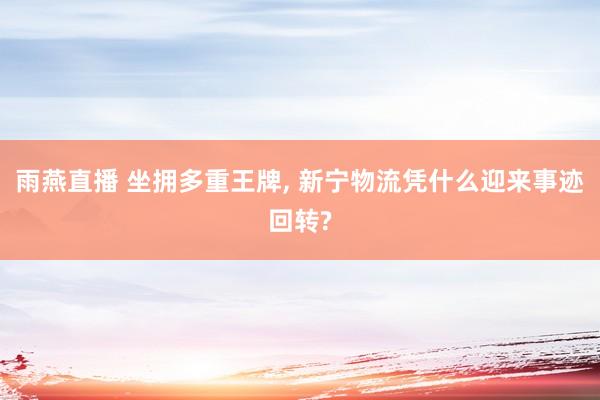 雨燕直播 坐拥多重王牌, 新宁物流凭什么迎来事迹回转?