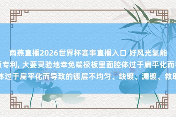 雨燕直播2026世界杯赛事直播入口 好风光氢能获得分方式电解槽端极板专利, 大要灵验地幸免端极板里面腔体过于扁平化而导致的镀层不均匀、缺镀、漏镀、救助不及等问题
