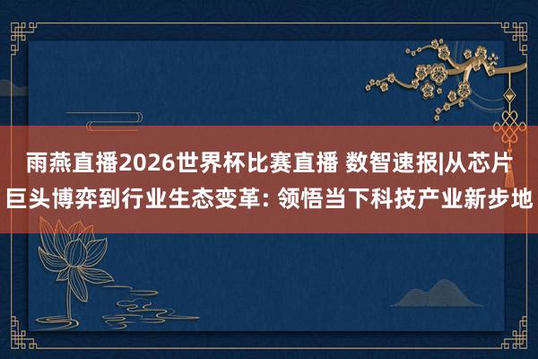 雨燕直播2026世界杯比赛直播 数智速报|从芯片巨头博弈到行业生态变革: 领悟当下科技产业新步地