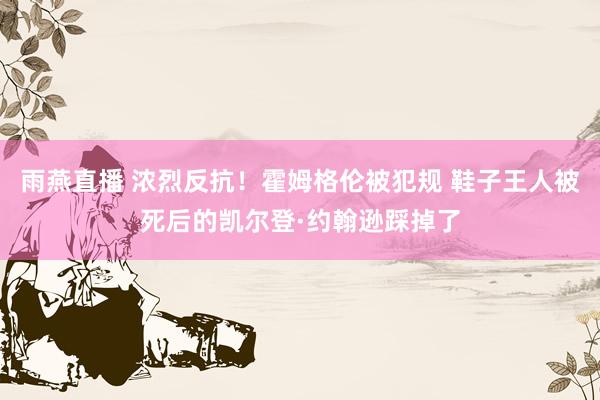 雨燕直播 浓烈反抗！霍姆格伦被犯规 鞋子王人被死后的凯尔登·约翰逊踩掉了