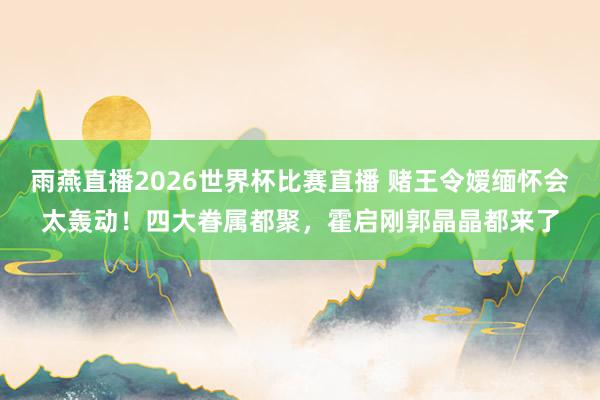 雨燕直播2026世界杯比赛直播 赌王令嫒缅怀会太轰动！四大眷属都聚，霍启刚郭晶晶都来了