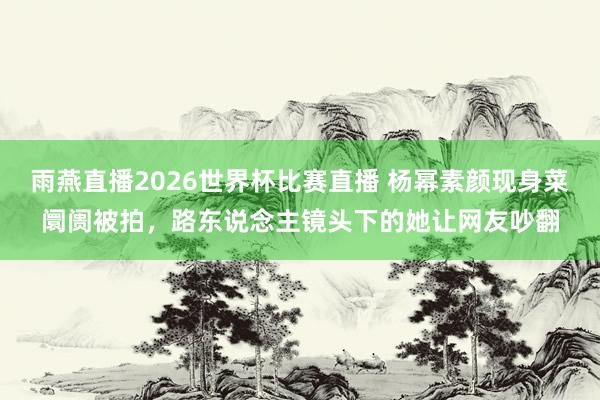 雨燕直播2026世界杯比赛直播 杨幂素颜现身菜阛阓被拍，路东说念主镜头下的她让网友吵翻