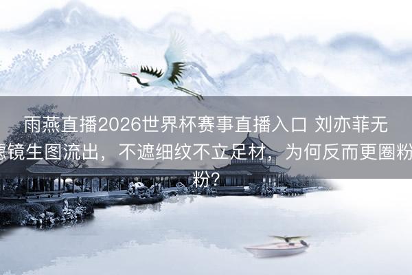 雨燕直播2026世界杯赛事直播入口 刘亦菲无滤镜生图流出，不遮细纹不立足材，为何反而更圈粉？